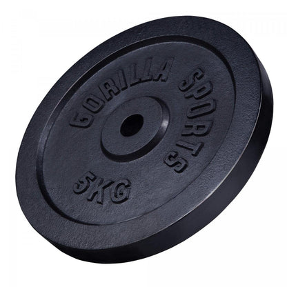 GORILLA SPORTS Hantelscheiben Gusseisen – 30/31mm Bohrung