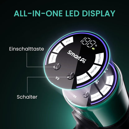 SmartAI V5 Akku-Staubsauger, kabellos, 600 W, 55 kPa, bis 80 Minuten