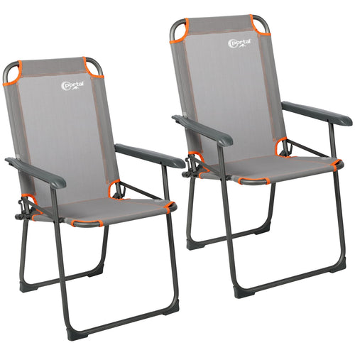 Portal Camping Klappstuhl faltbar 150kg Orange Grau