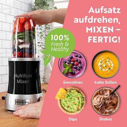 GOURMETmaxx Nutrition Mixer Blender - 11-tlg. Zubehör