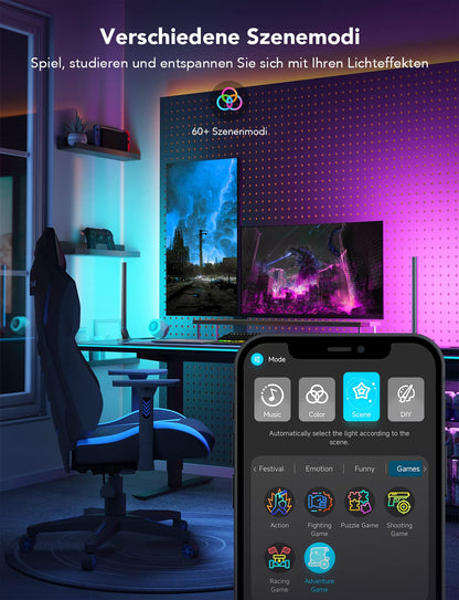 Govee RGBIC Gaming LED Lightbar 42cm mit Desktop-Controller