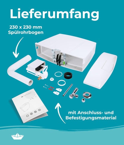 Calmwaters® Premium Aufputz WC Spülkasten - 2-Mengen