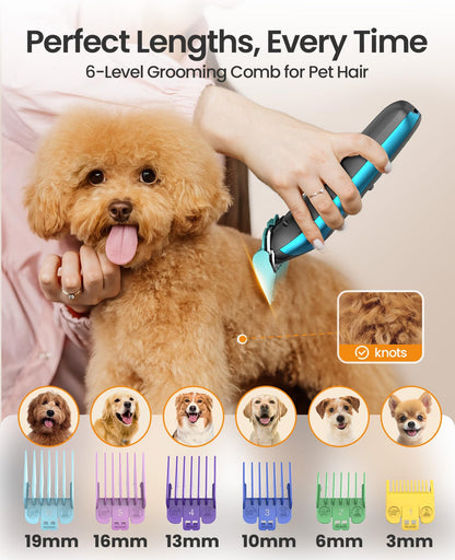 oneisall Hundeschermaschine 2-in-1 mit Pfotentrimmer, leise