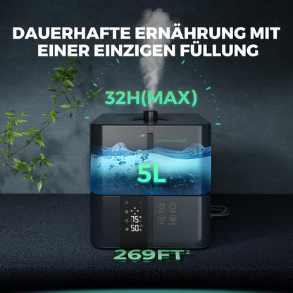 MARS HYDRO Pflanzen Luftbefeuchter Ultraschall - 5L Top-Fill