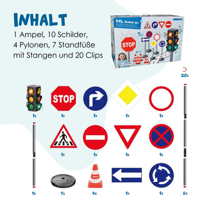 alldoro XXL-Verkehrsset Verkehrserziehung Kinder 60230