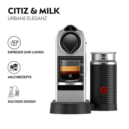 Nespresso Krups XN761B Citiz & Milk Kapselmaschine silber