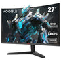 KOORUI Gaming Monitor 27" QHD 180Hz 1ms 1500R Curved, schwarz. Für immersives, schnelles Gaming.