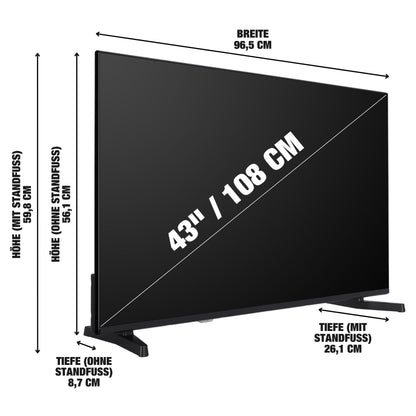 TELEFUNKEN D43U790B2CW 43 Zoll 4K UHD LED Smart TV