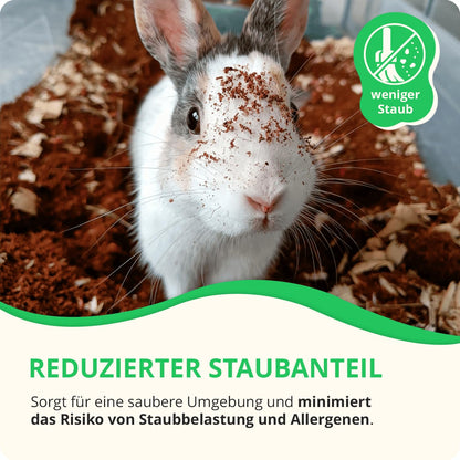 Allkokos Einstreu aus 100 % Kokosfasern für Kleintiere, 3x40 Liter