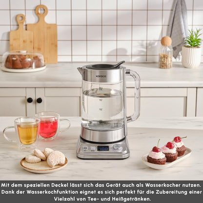 Karaca X Refika XL Automatischer Teekocher Caydanlik - Chrom