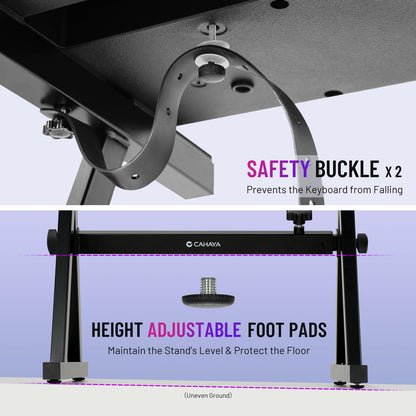 CAHAYA Z-Doppelstrebig Keyboard Ständer Verstellbar - CY00366-1