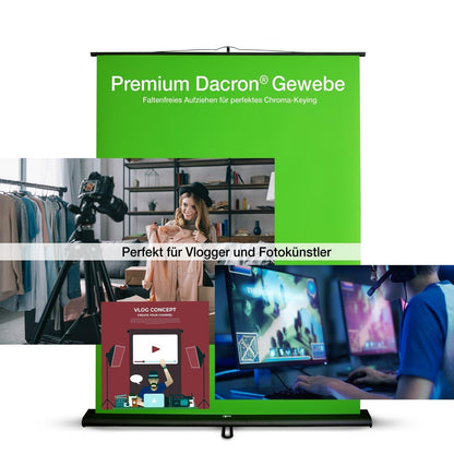 Floordirekt Greenscreen Rollup Chroma Key Panel 150x200cm