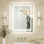 Keonjinn LED Badspiegel 60x80 cm, beschlagfrei, dimmbar, 3 Lichtfarben – rahmenlos und rechteckig