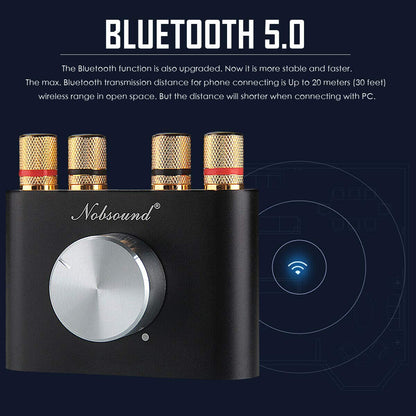 Nobsound NS-01G PRO Bluetooth Stereo-Verstärker, 2 × 50 W, schwarz