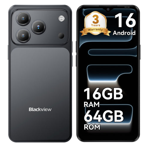 Blackview Wave 7C Smartphone ohne Vertrag, 6,56 Zoll, 64GB, Dual SIM, schlankes Gehäuse, rechteckige Kamerainsel