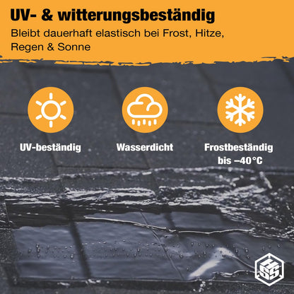 HSS Dach Reparaturband selbstklebend – Schwarz 150mm x 5m