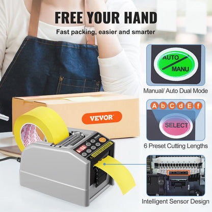 VEVOR Automatischer Klebebandspender elektrisch – 6-60 mm