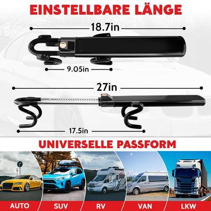 Tevlaphee Lenkradkralle, Auto Diebstahlsicherung, verstellbar, Schwarz