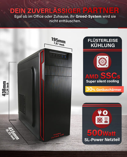 Greed® Ultra V2 Büro & Home Office PC – AMD Ryzen 7 5700G
