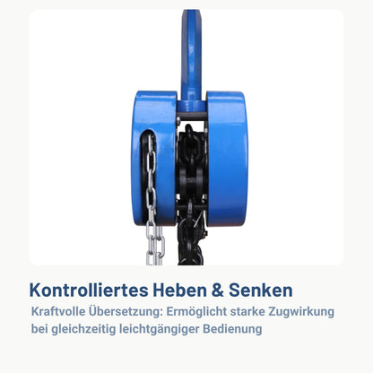 Pallit CHAIN-M Kettenflaschenzug – 2000 kg, 2.5 m Hubhöhe