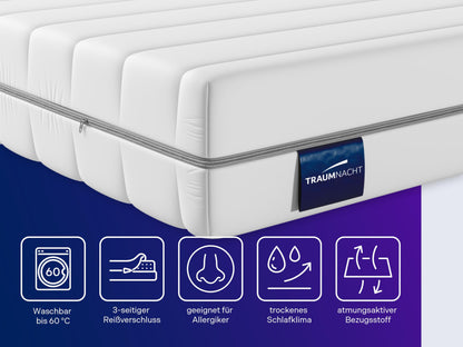 Traumnacht Basis 7-Zonen Kaltschaummatratze orthopädisch H4 100x200 cm