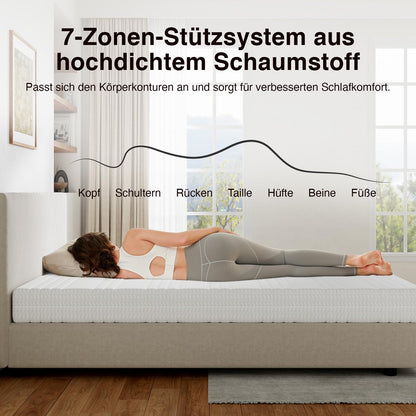 Novilla 7-Zonen Kaltschaummatratze H3/H4 90x200 cm, 18 cm hoch