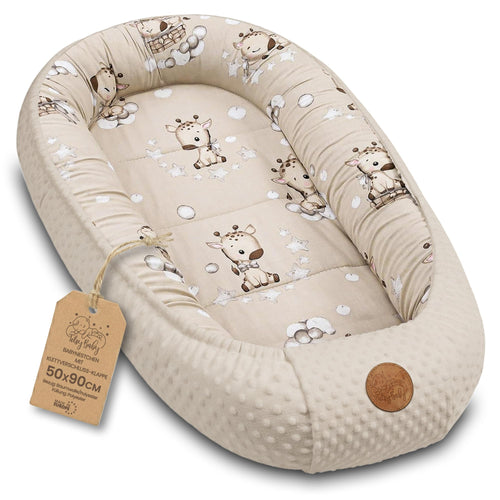 Totsy Baby Babynestchen Minky, tragbares Babynest 70-90 cm, Giraffen