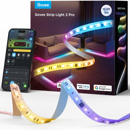 Govee LED Strip 2 Pro Smart RGBIC LED Streifen – 5m Matter