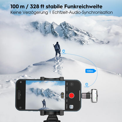 zealsound M6 Mini Lavalier Mikrofon kabellos mit Geräuschunterdrückung
