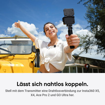 Insta360 Mic Air Drahtloses Mikrofon mit USB-C, 300 m Reichweite