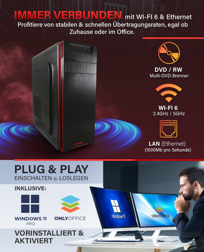 Greed® Ultra V2 Büro & Home Office PC – AMD Ryzen 7 5700G