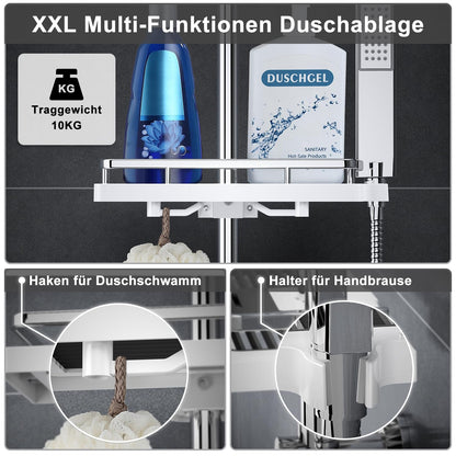 Görbach Regendusche Duschsystem mit Ablage - Chrom (30x30cm)