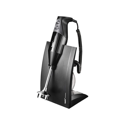 bamix 1 elektrischer Stabmixer, schwarz, aus Kunststoff. Zum Zerkleinern und Pürieren von Lebensmitteln.