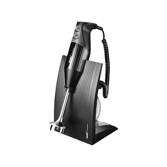 bamix 1 elektrischer Stabmixer, schwarz, aus Kunststoff. Zum Zerkleinern und Pürieren von Lebensmitteln.