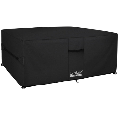 Dokon Gartenmöbel Abdeckung wasserdicht 220x220x90cm schwarz aus Oxford-Gewebe mit Belüftungsöffnungen