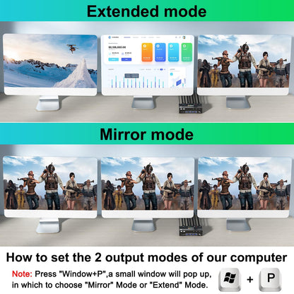 MLEEDA KVM Switch Triple Monitor - 3 PC 3 Monitore 8K HDMI DP