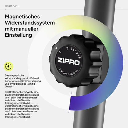 Zipro Heimtrainer Drift - Ergometer Fitnessbike