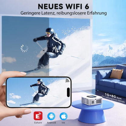 HORLAT Beamer 4K Projektor - 1000 ANSI Android TV