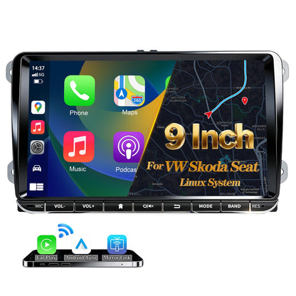 URVOLAX DAB+ Autoradio UR95C, 9 Zoll Doppel-DIN für VW, Skoda, Seat