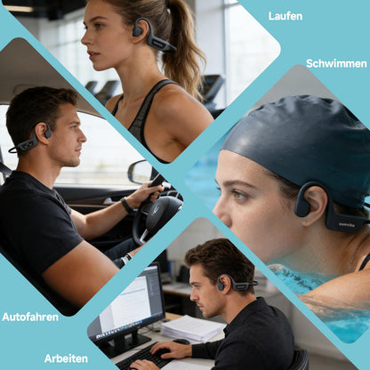 sunvito X30 Knochenschall Kopfhörer Bluetooth 5.4 IPX8 mit MP3-Player