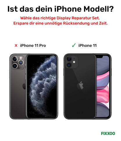 GIGA Fixxoo iPhone 11 Display Reparatur Set – inkl. Werkzeug-Kit