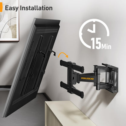 Perlegear TV Wandhalterung schwenkbar neigbar, 37-84 Zoll, bis 60 kg