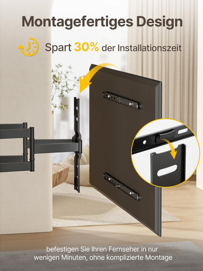 monTEK Ultra Slim TV Wandhalterung Schwenkbar 43-90 Zoll