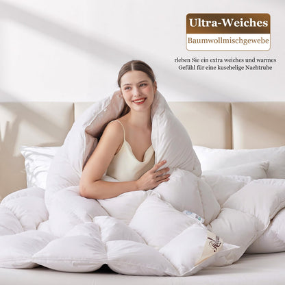 Homyrium Daunendecke Bettdecke - 135x200 cm Ganzjahres 1100gr