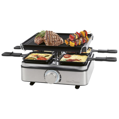 ProfiCook Raclette-Grill PC RG 1301 für 4 Personen mit Wendegussplatte