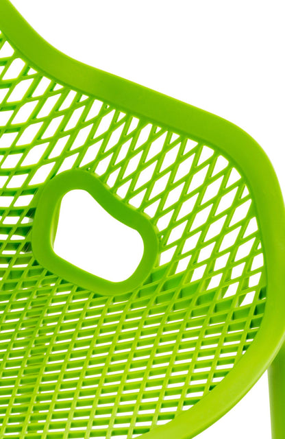 CLP Air XL Stapelbarer Gartenstuhl für Terrasse & Balkon - Grün