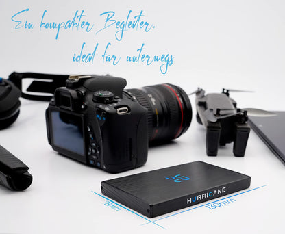 HURRICANE GD25612C Tragbare Festplatte - 1TB 2.5 Zoll USB-C