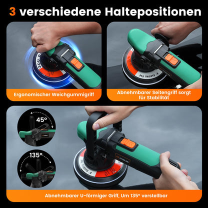 ETOOLAB Auto Poliermaschine Exzenter - 900W 15mm Hub 150mm Pads