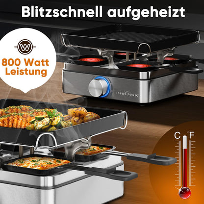 ProfiCook Raclette-Grill PC RG 1301 für 4 Personen mit Wendegussplatte