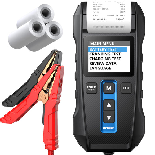 TOPDON BT300P KFZ Batterietester - mit Drucker, 12V/24V